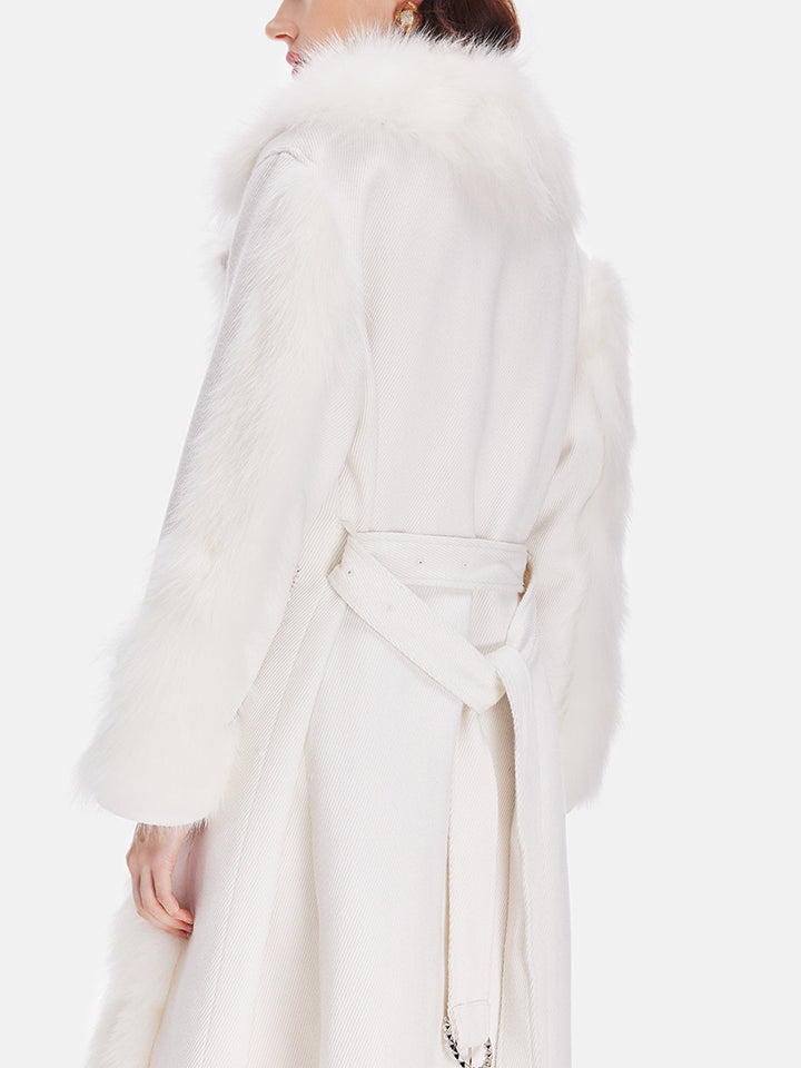 Tilki Kürkü Vizon Kaz Tüyü Mont