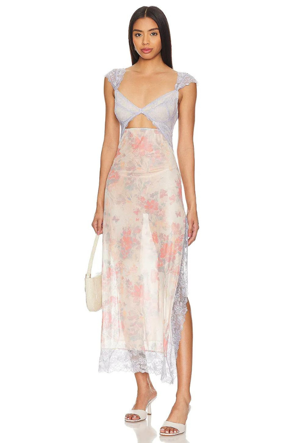 Vivienne Dantel Tül Birleşimli Elbise