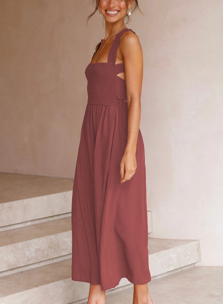 Gipeli Çapraz Sırt Cepli Elbise