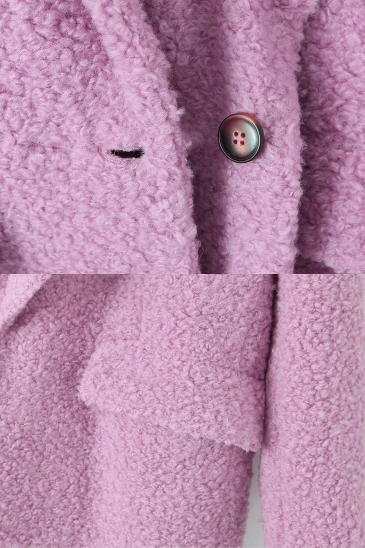 Yakalı Oversize Polar Kaban