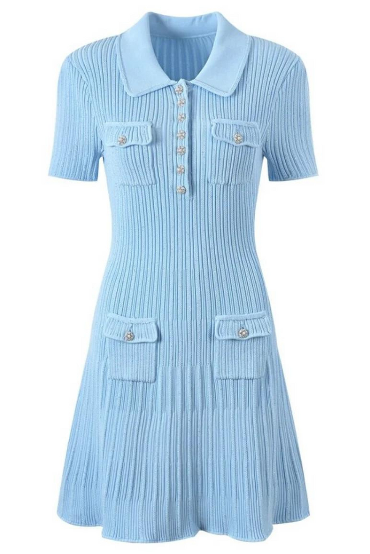 Kaela Ribanalı Mini Elbise