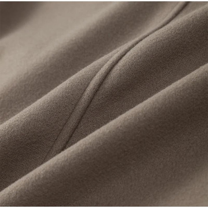 Oversized Yün Karışımı Kruvaze Kaban