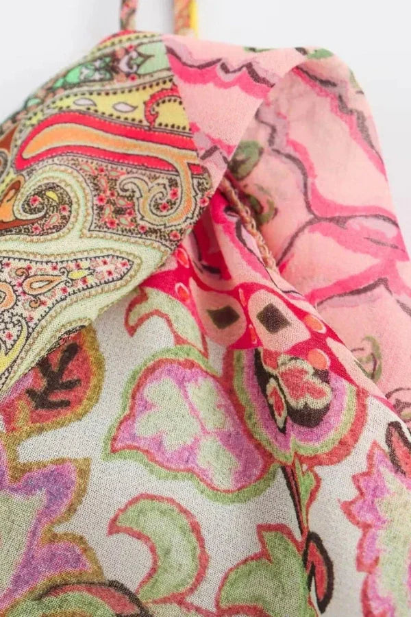 Rosaline Patchwork Slip Elbise