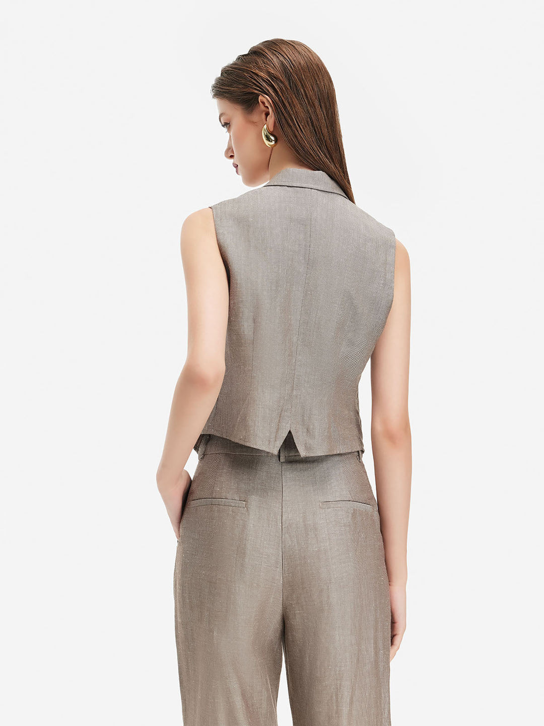 Fransız Yün Keten Yelek