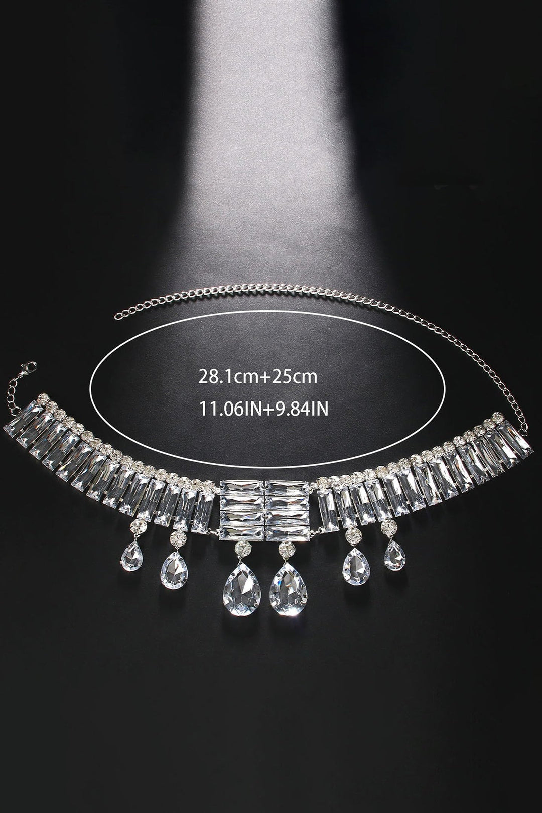 Çok Katlı Geometrik Kristal Kolye