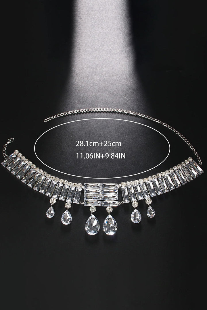 Çok Katlı Geometrik Kristal Kolye