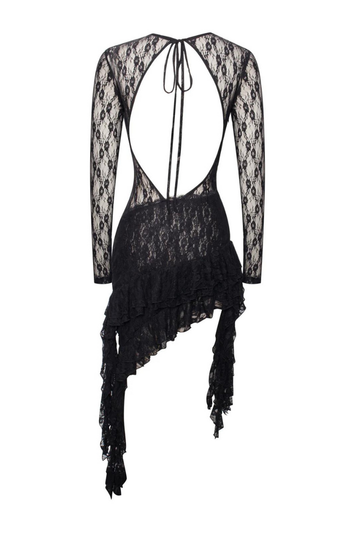 Violla Dantel Mini Elbise