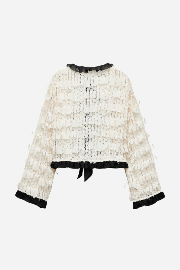 Önü Bağlamalı Püsküllü Hırka