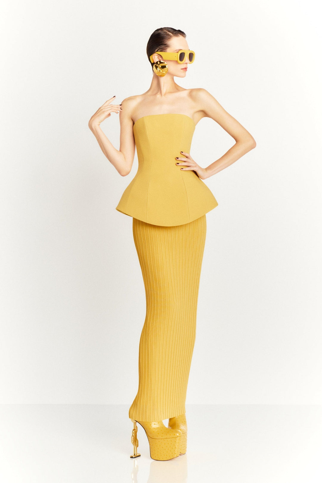 Camille Straplez Pileli Etek Takım