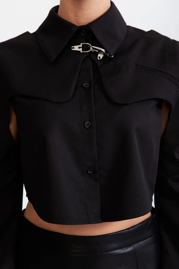 Sarina İki Parça Klips Detay Gömlek