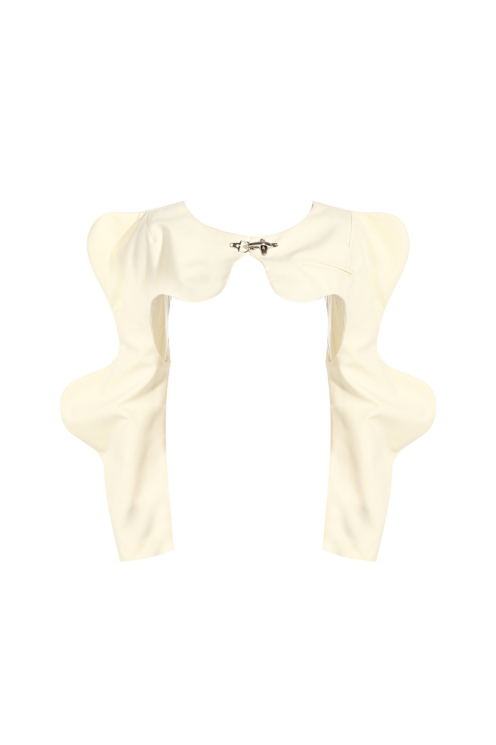 Sarina İki Parça Klips Detay Bej Gömlek