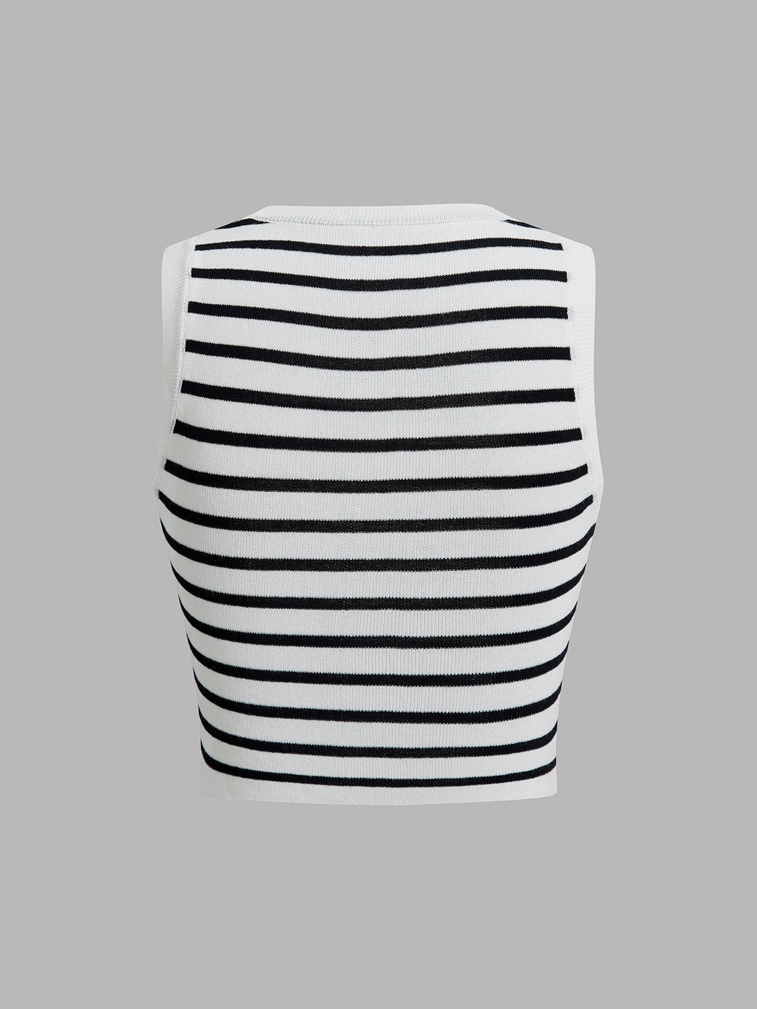 Şık Çizgili Kısa Tank Top