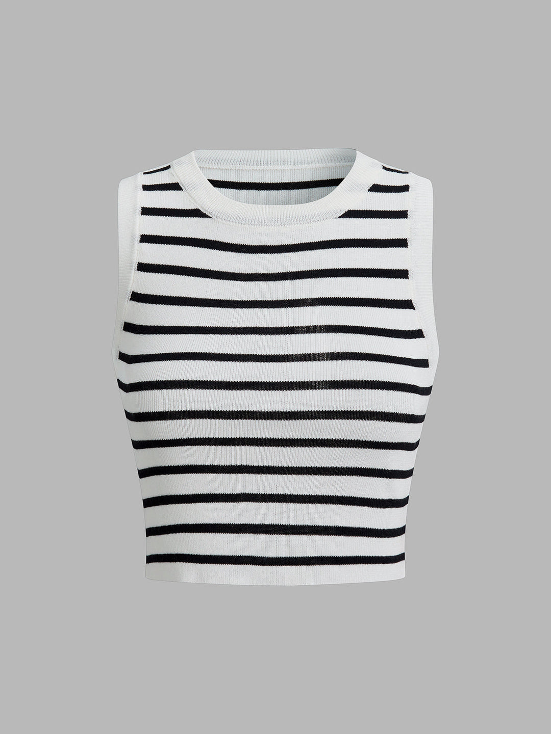 Şık Çizgili Kısa Tank Top