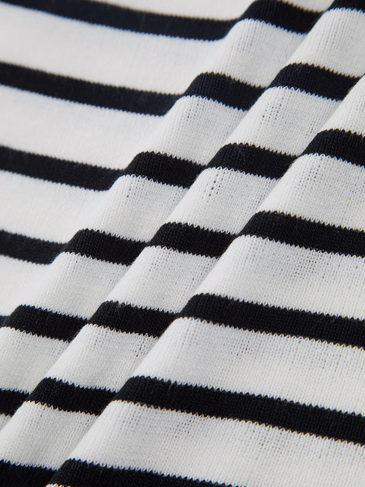 Şık Çizgili Kısa Tank Top