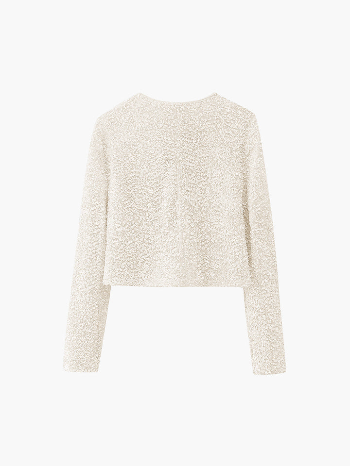 Payetli Kadife Fiyonk Dekor Ceket