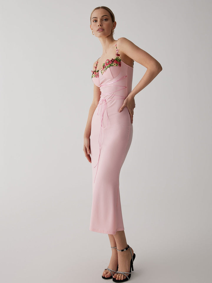 İnce Bodycon Uzun Elbise