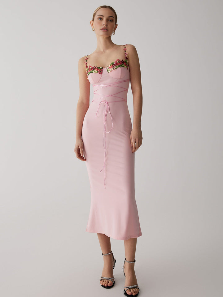 İnce Bodycon Uzun Elbise