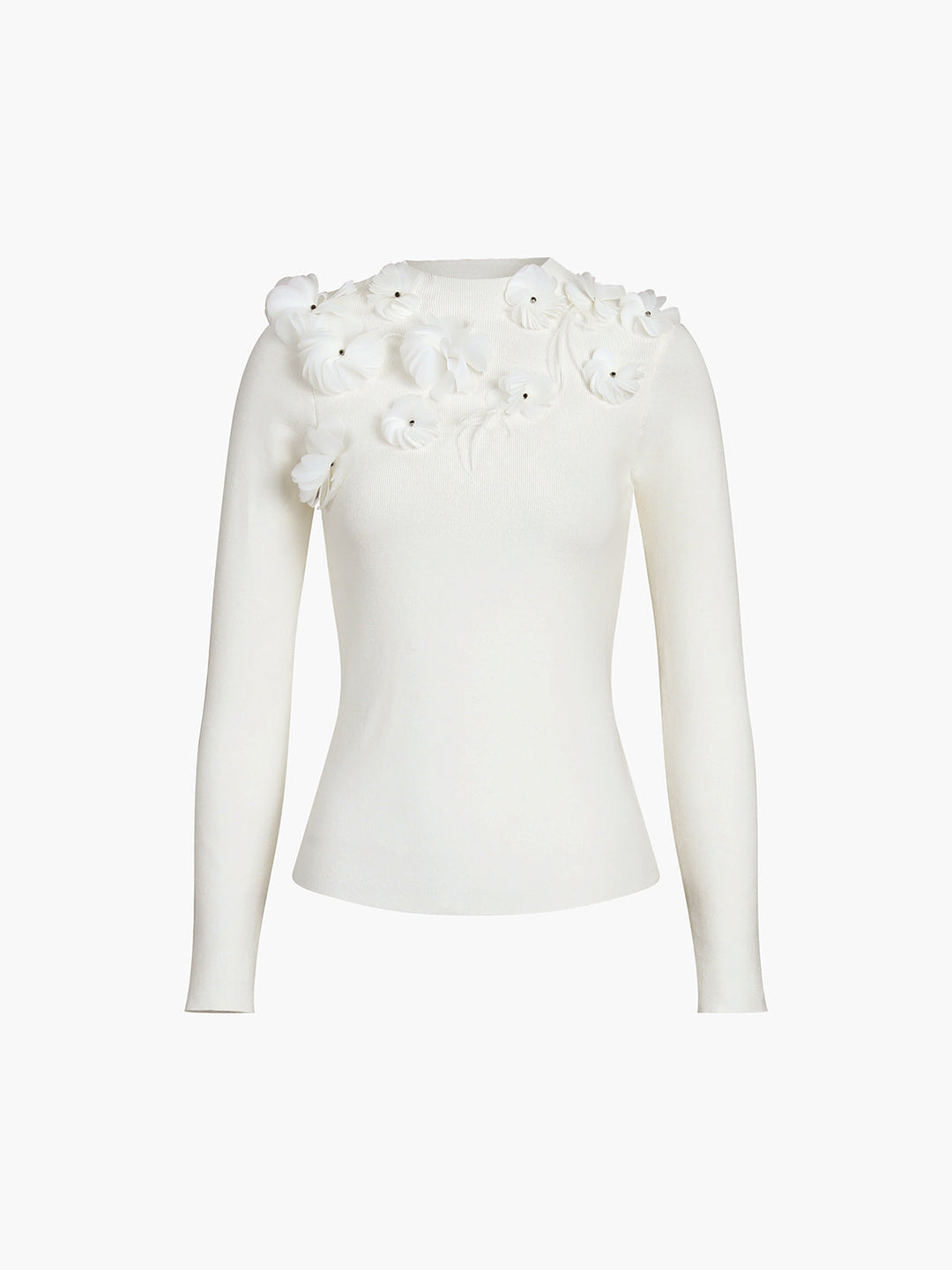 Çiçekli Uzun Kollu Örgü Üst