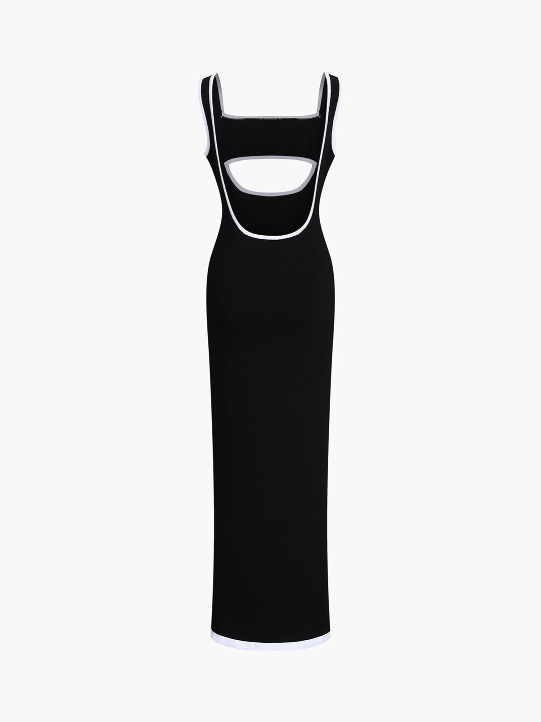 Kontrast Kesim Kesim Uzun Kazak Elbise