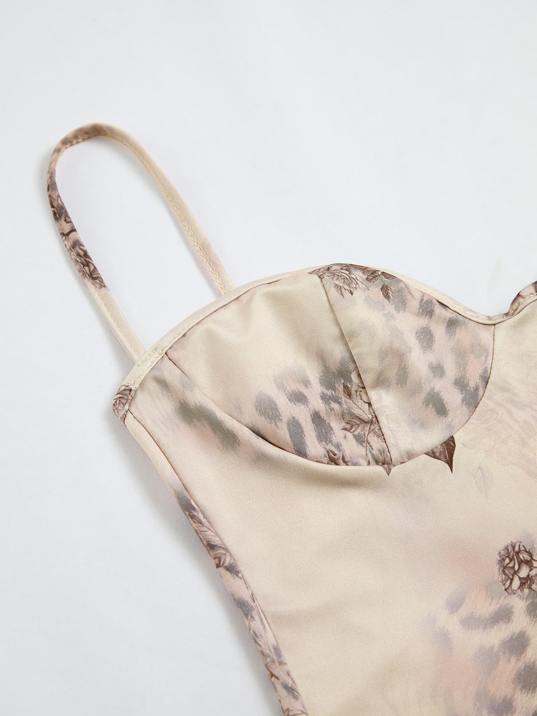 Vintage Çiçek Desenli  Uzun Elbise