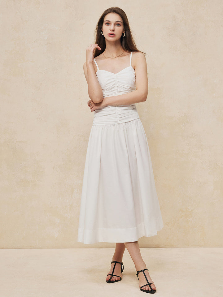 Serendipity Kıvrımlı Askılı Uzun Elbise