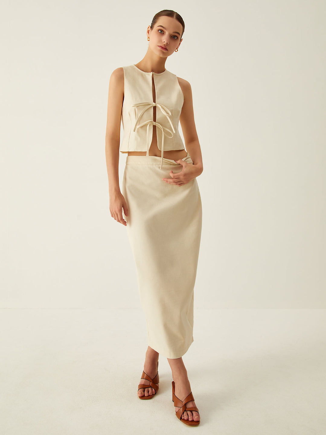 Kolsuz Ön Bağcıklı Yelek