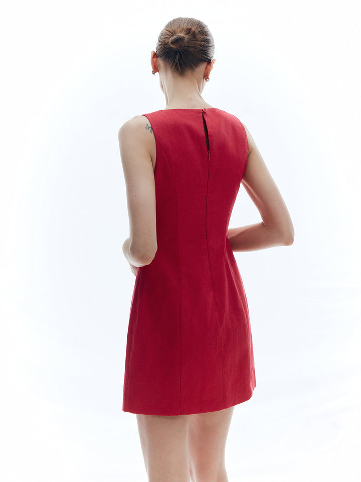 Pamuk & Keten İnce Kolsuz Düz Elbise