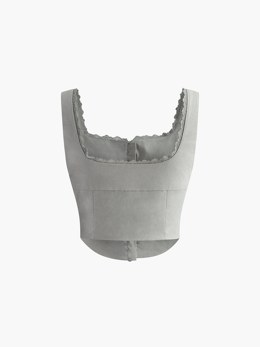 Dantel Kenarlı Düğmeli Askılı Üst