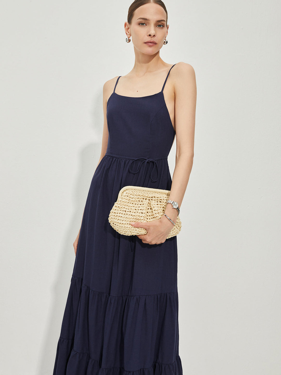 Pamuklu Sırtı Açık Atlet Elbise