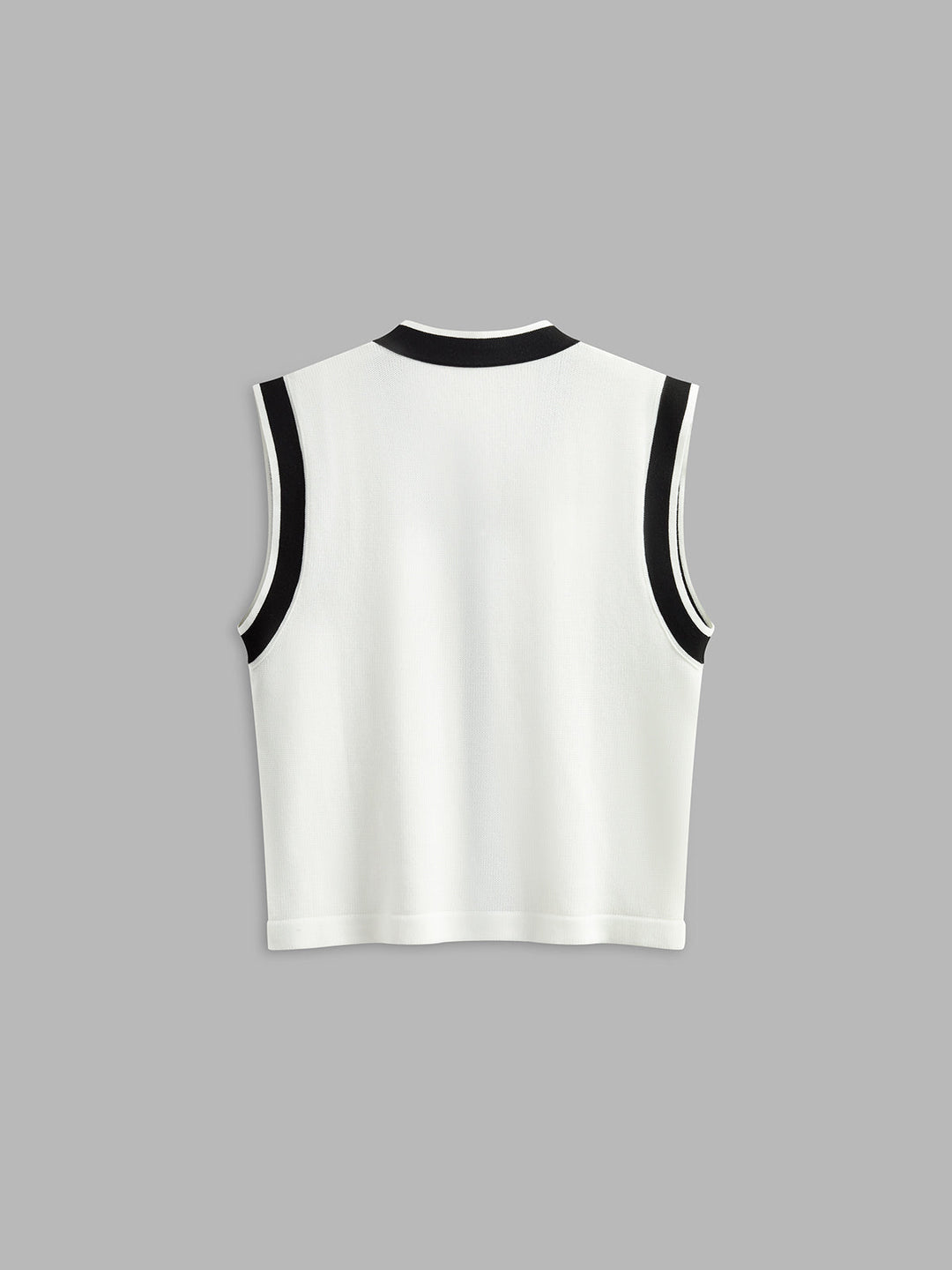 Kontrast Trim Kazak Yelek