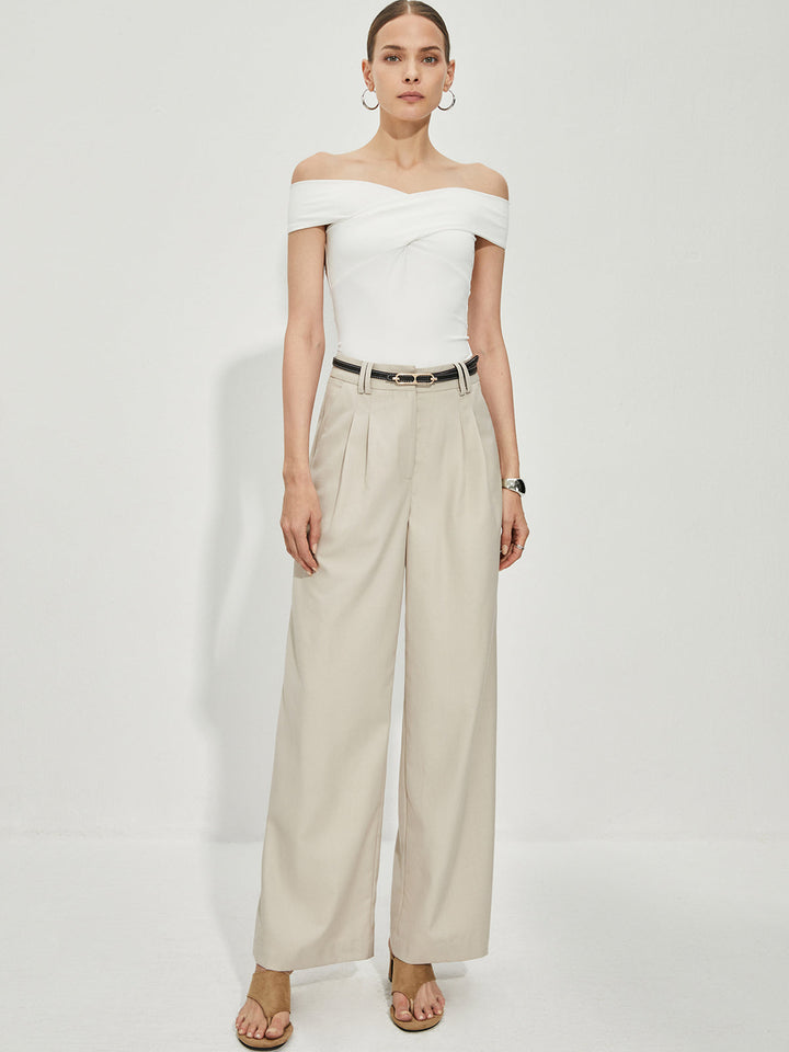 Şık Omuz Açık Tişörtler