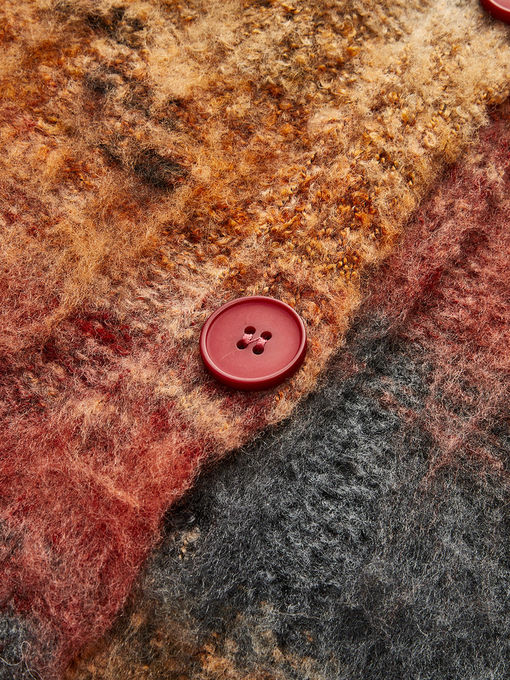 V Yaka Ombre Büyük Boy Hırka