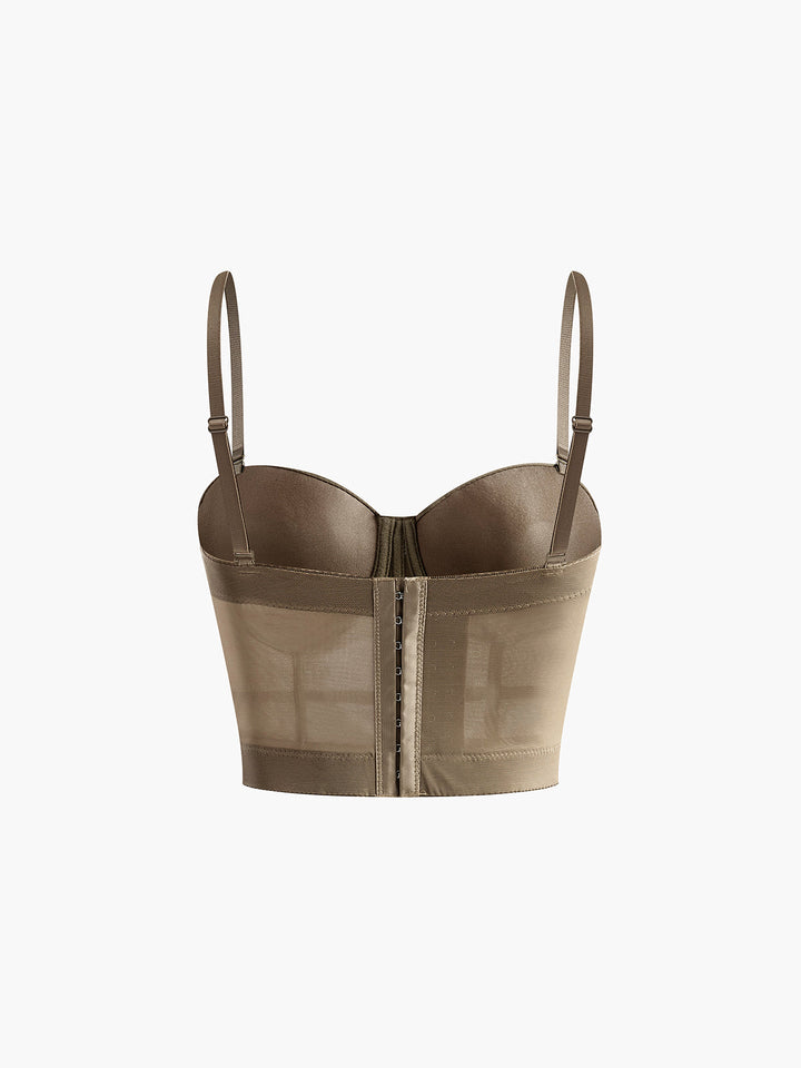 Metal Zincirli Yarı Şeffaf File Korse