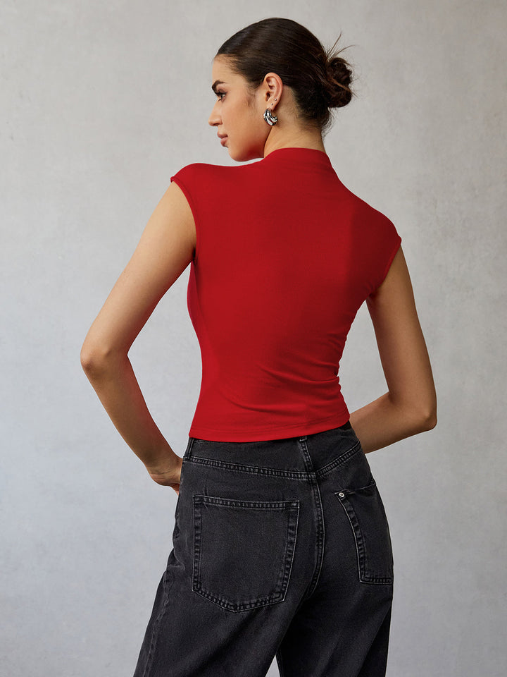 Sahte Yaka Kısa Kollu Tişört