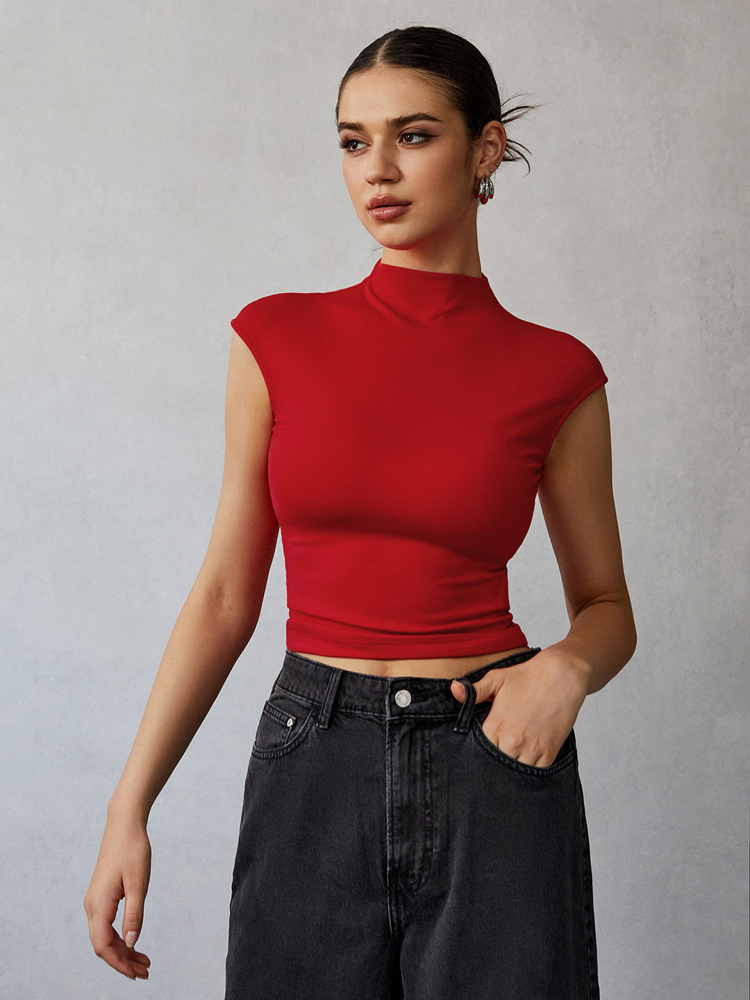 Sahte Yaka Kısa Kollu Tişört