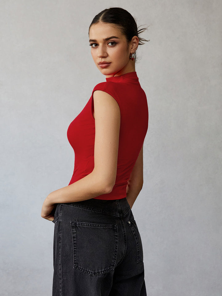 Sahte Yaka Kısa Kollu Tişört