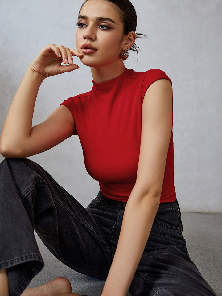 Sahte Yaka Kısa Kollu Tişört