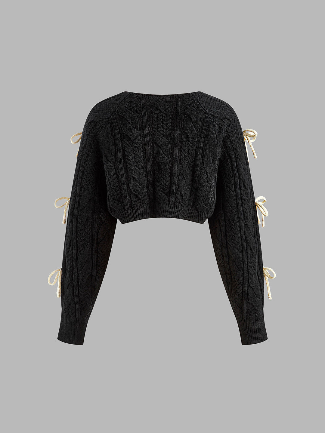 Fiyonklu Örgülü Hırka