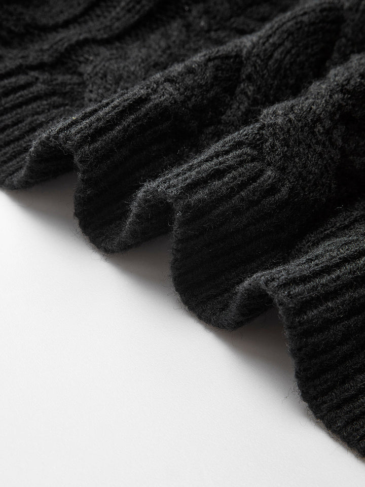 Fiyonklu Örgülü Hırka