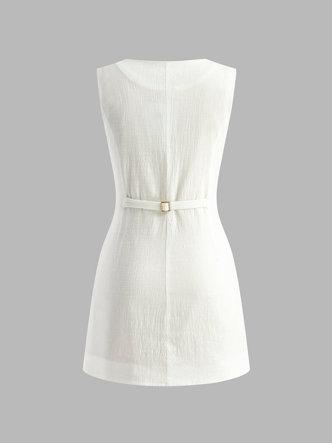 Pamuklu Ön Düğmeli Kısa Elbise