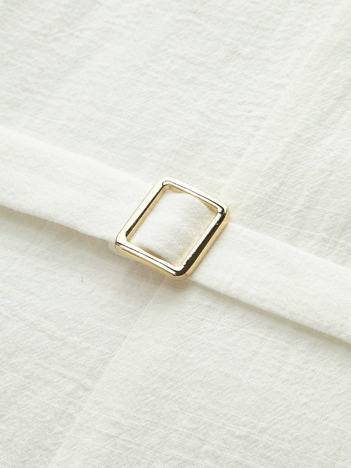 Pamuklu Ön Düğmeli Kısa Elbise