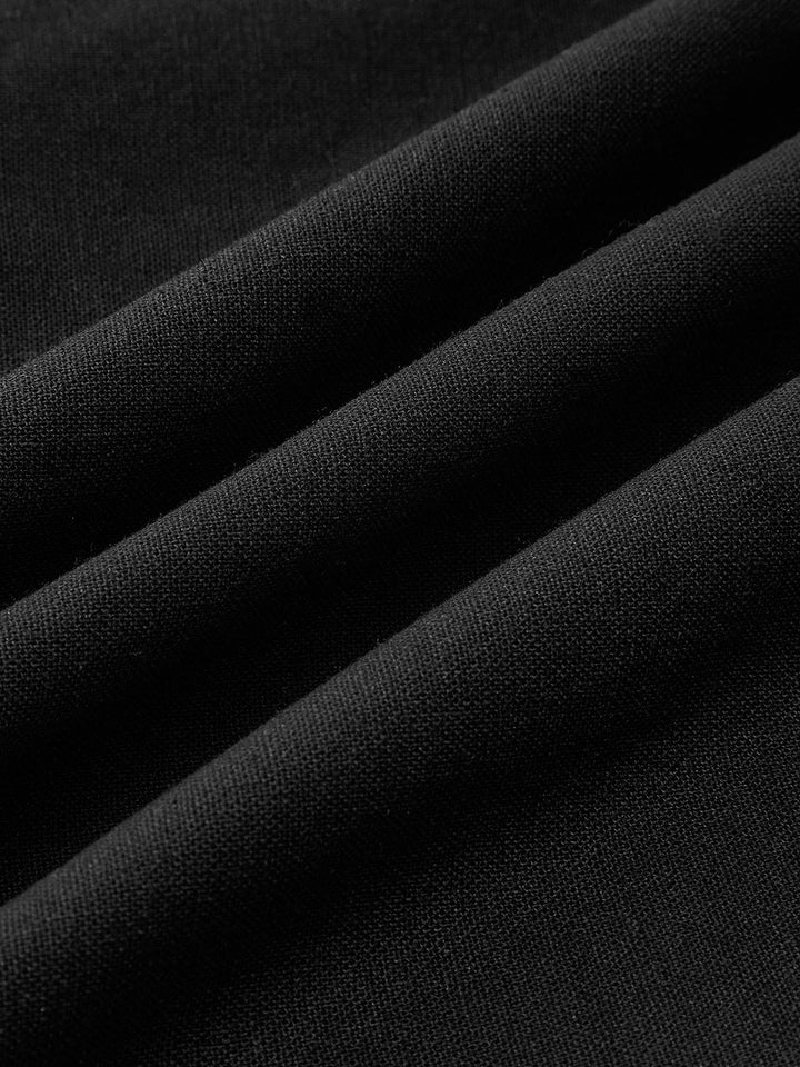 Pamuk Ve Keten Askılı A Kesim Uzun Elbise