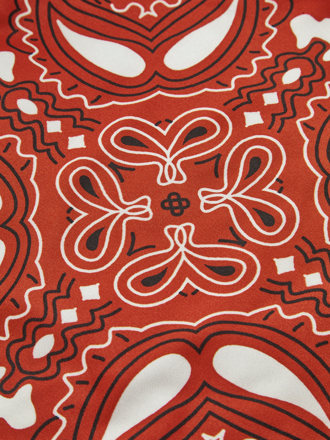 Paisley Baskılı Ön Bağcıklı Yelek