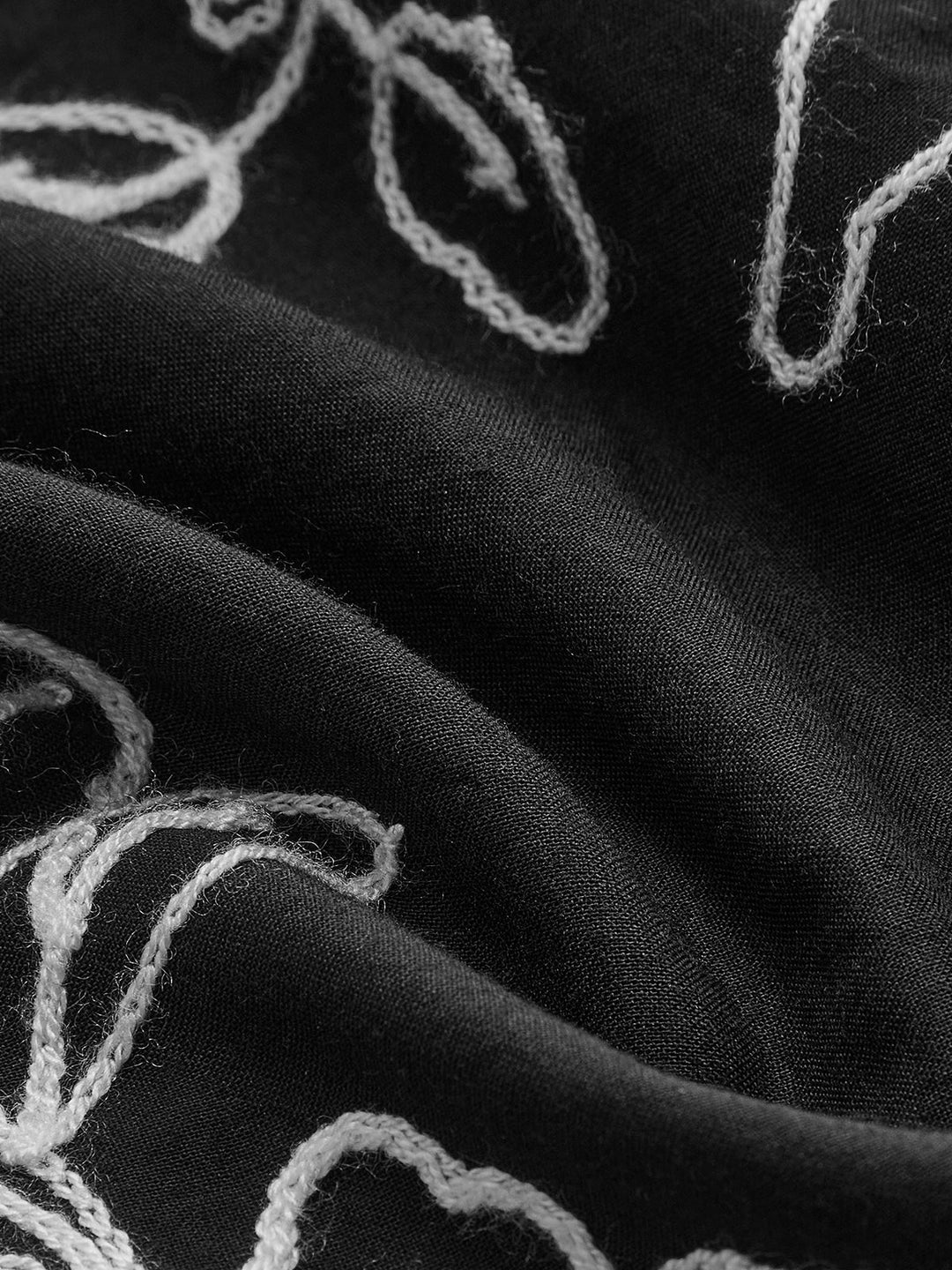 Vintage Saf Pamuk Jakarlı Elbise