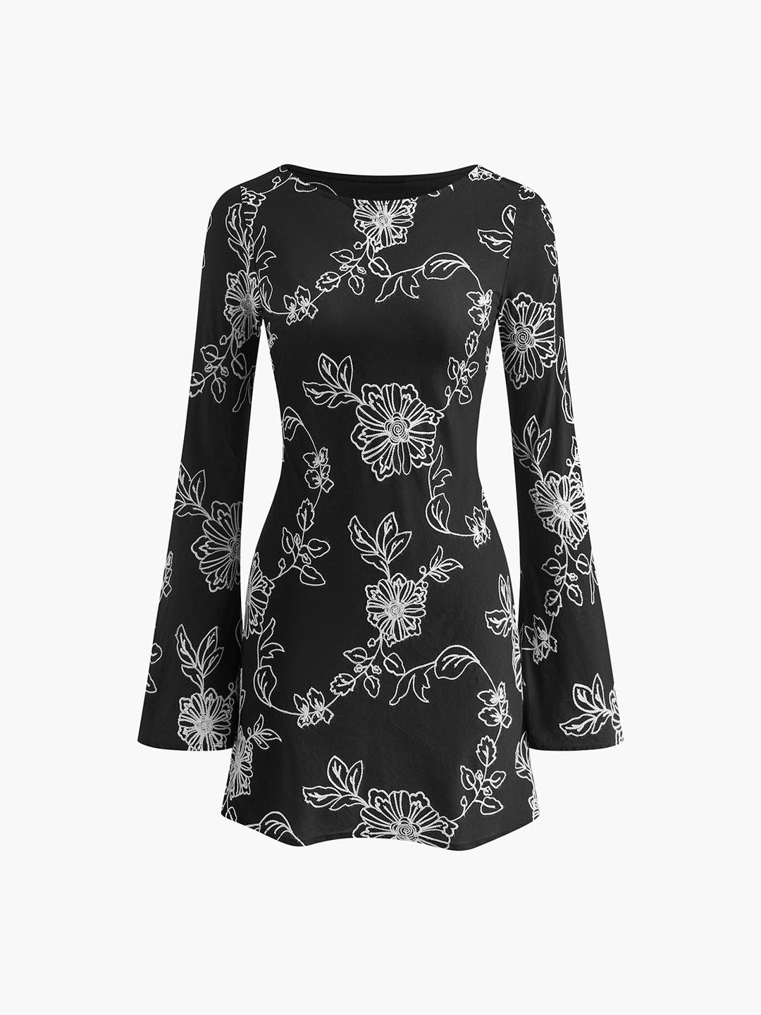 Vintage Saf Pamuk Jakarlı Elbise