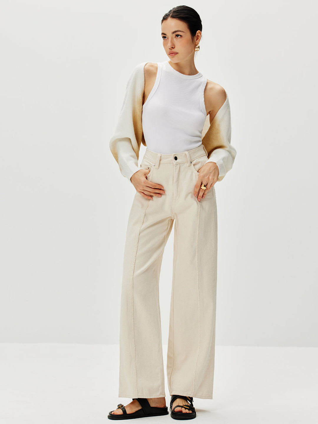 Büyük Boy Gradient Örgü Dış Giyim