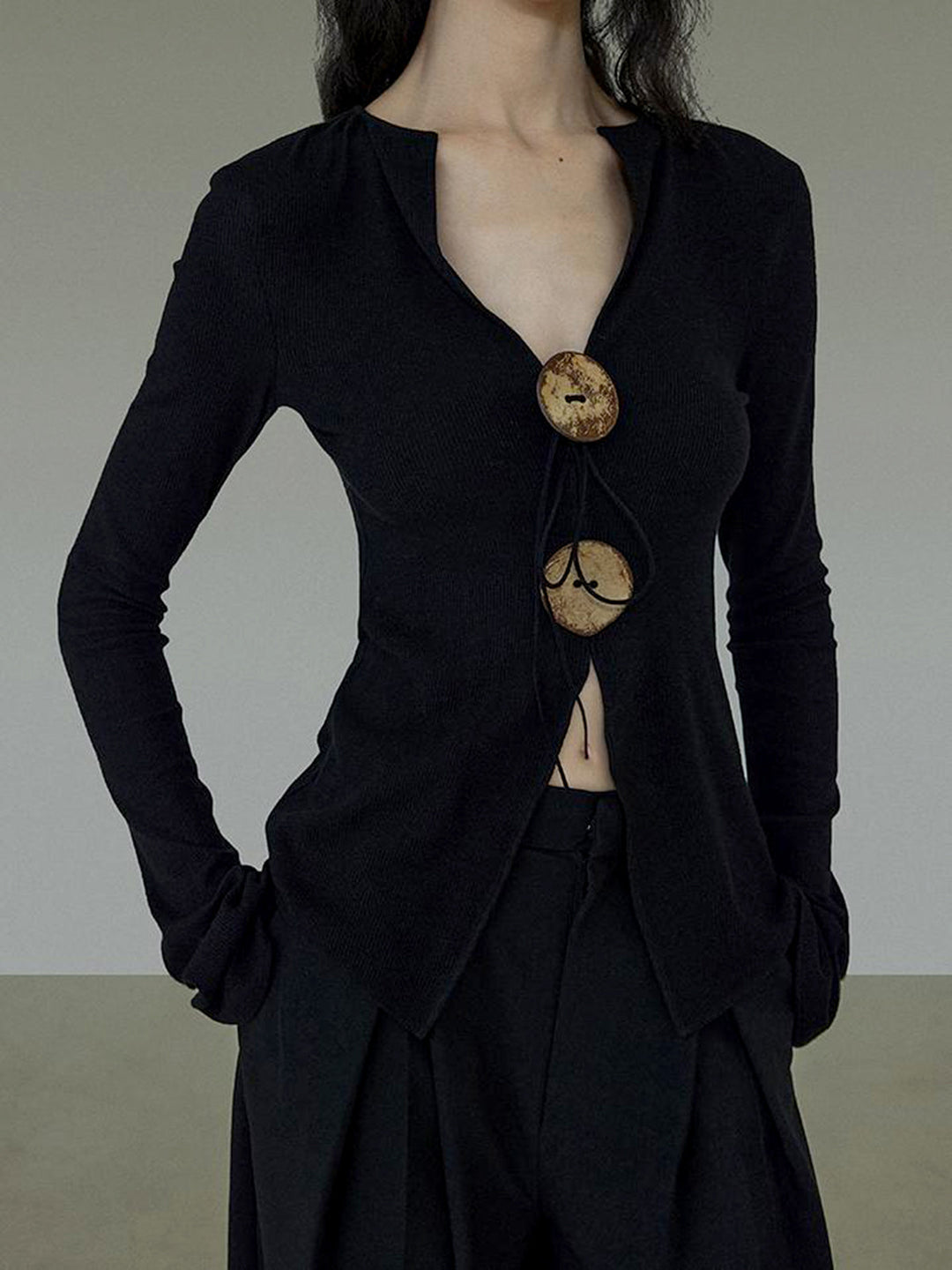 Bohemian Bölünmüş Örgü Tişört