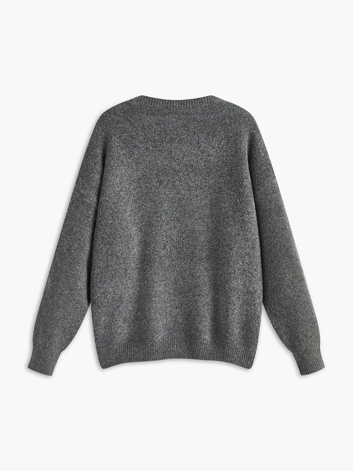 Pamuk Karışımlı Kiraz Baskılı Kazak