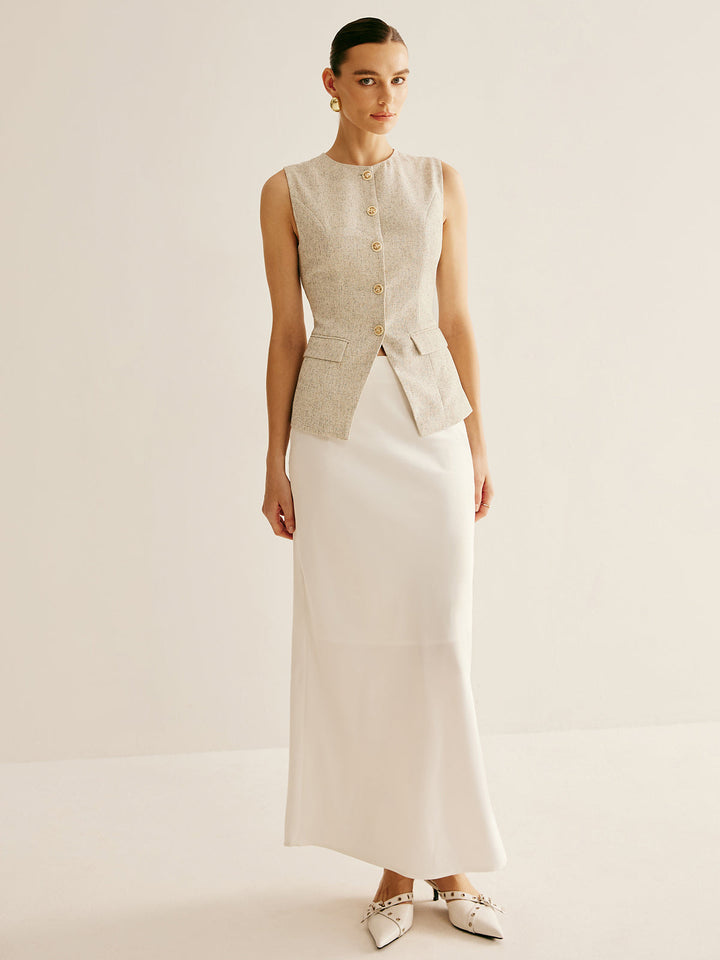 Şık Göğüslü Borulu Yırtmaçlı Yelek