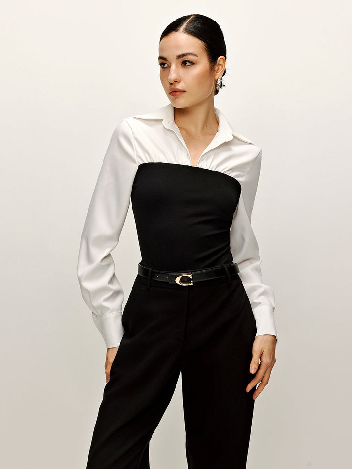 İki Ton Panel Polo Gömlek